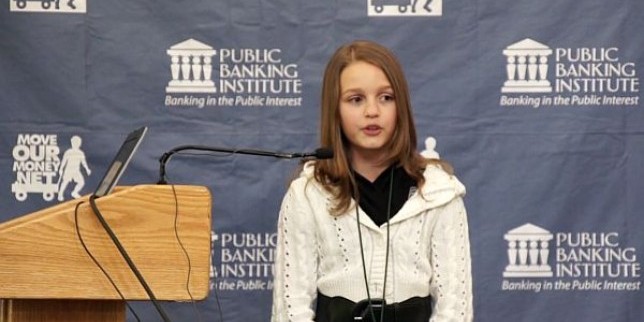 Dvanaestogodi&scaron;nja Victoria Grant održala predavanje bankarima