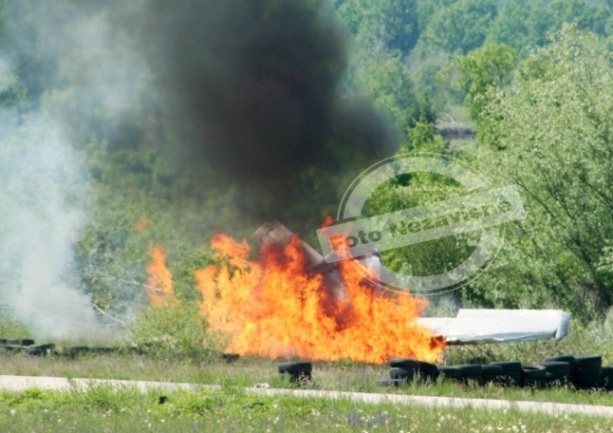 Pad aviona u Zalužanima kod Banjaluke/ Foto: Nezavisne novine