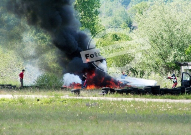 Pad aviona u Zalužanima kod Banjaluke/ Foto: Nezavisne novine