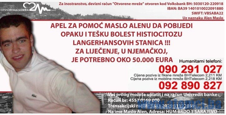 Danas humanitarna utakmica za liječenje Alena Masle Danas humanitarna utakmica za liječenje Alena Masle