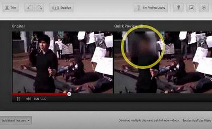 zamagljivanje lica YouTube