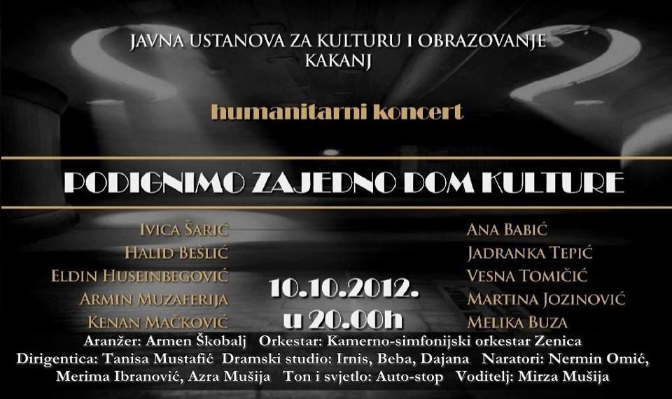 Plakat humanitarni koncert u Kaknju