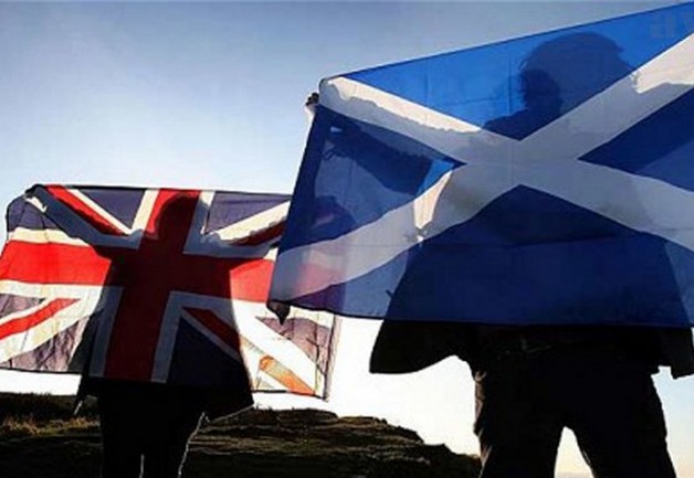 zastave - &scaron;kotska i britanska
