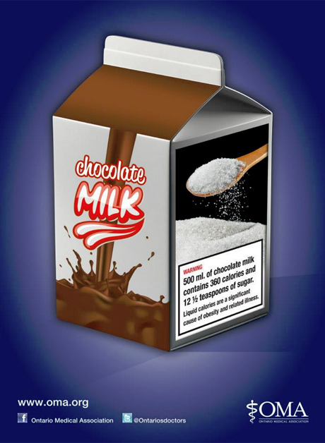 naljepnica na nezdravoj hrani