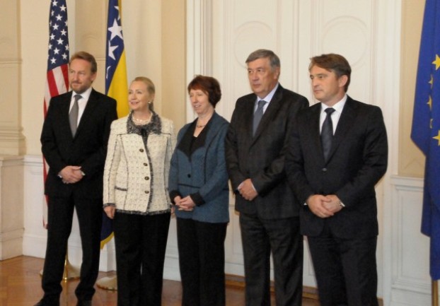 Clinton i Ashton s članovima Predsjedništva BiH Clinton i Ashton s članovima Predsjedništva BiH