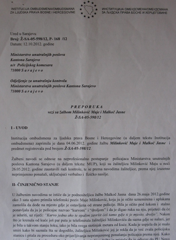odluka ombudsmena maja milinkovic1