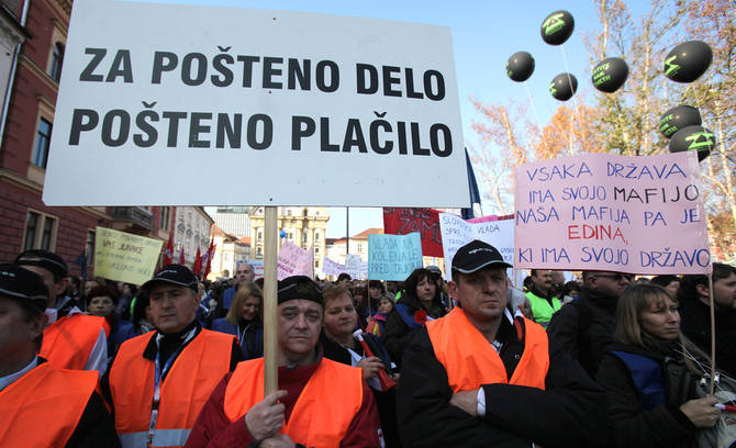 Protesti u Ljubljani, FOTO: Delo