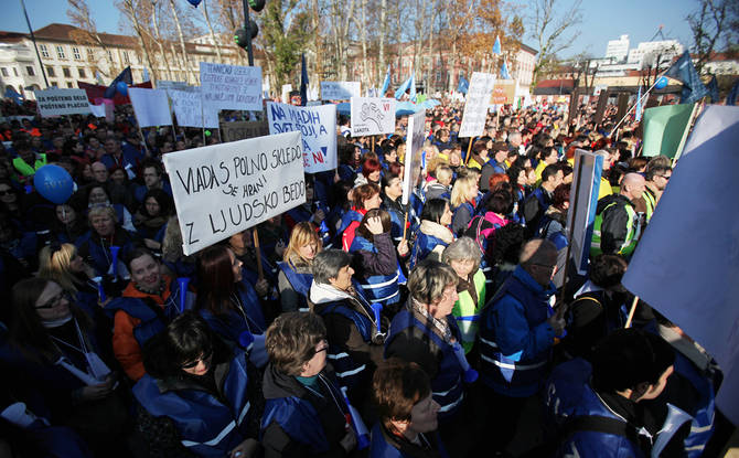 Protesti u Ljubljani, FOTO: Delo