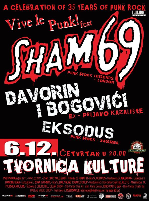 Sham 99 u Zagrebu