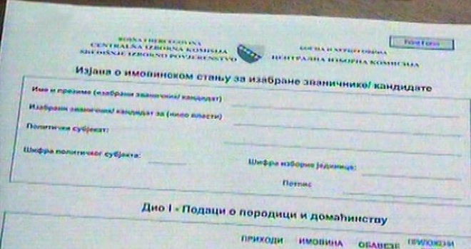 Političari sakrili imovinu: Sklonjeni imovinski kartoni sa stranice CIK-a