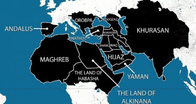 ISIL nacrtao novu mapu svoje države: Bosna i Hercegovina dio crnog kalifata!