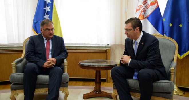 Ivanić nakon sastanka sa Vučićem: Pruga Sarajevo - Beograd jedan od najvažnijih zajedničkih projekata