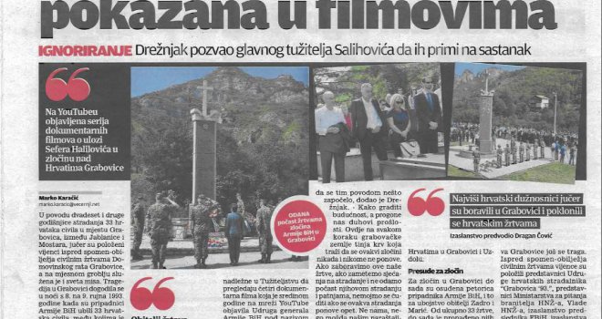 Žrtve traže novu istragu o ulozi Sefera Halilovića u Grabovici