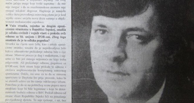 Milorad Dodik 1996. godine: Karadžić i Mladić moraju u Hag, a BiH je moja domovina