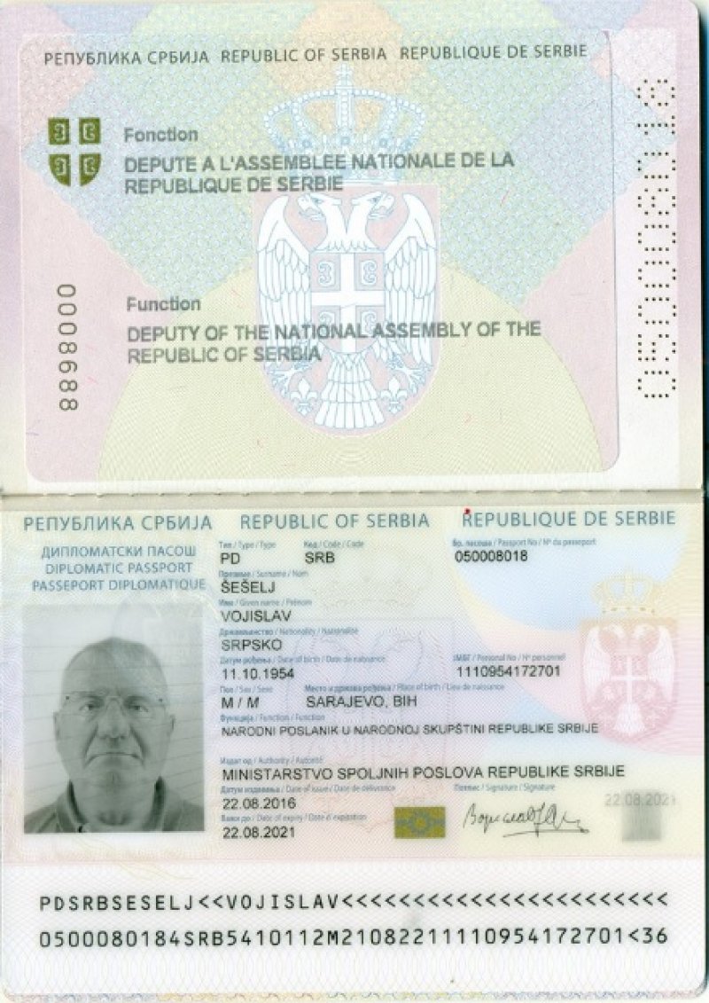 vojislav-seselj-diplomatski-pasos
