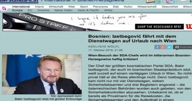 Izetbegović sa deseteročlanom pratnjom odmara u Beču, raja iz najsiromašnije zemlje u Evropi plaća