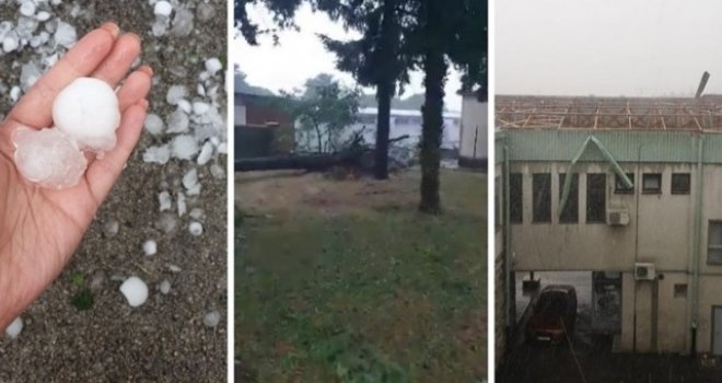 Crni oblaci primiču se sa zapada: Olujno nevrijeme stiglo u Hrvatsku, pomahnitali vjetar čupao stabla, nosio krovove...