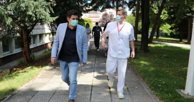 Kapidžić i Gavrankapetanović obišli budući izolatorij Opće bolnice
