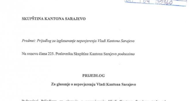 Šta je nova većina u Skupštini KS navela kao razloge za smjenu Vlade KS?