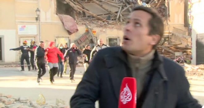 Novi potres u Hrvatskoj u toku javljanja reportera Al Jazeere: Pogledajte jezivi snimak