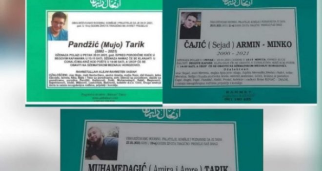 Sutra zajednička dženaza mladićima koji su poginuli u saobraćajnoj nesreći u Cazinu