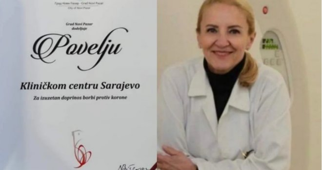 Sebija Izetbegović dobila povelju za izuzetan doprinos u borbi protiv korone: Bila mi je čast!
