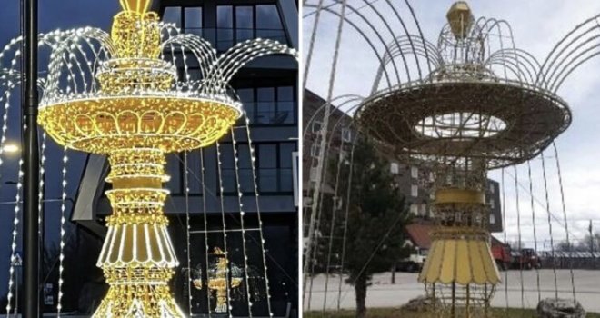 Vrhunac neukusa: Show na Bjelašnici, posjetitelji zgroženi postavljenom 'kič fontanom'