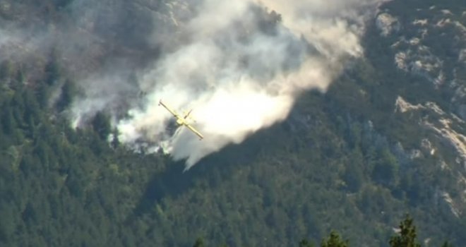 Sarajevski vatrogasci pomažu gasiti požar na području Blidinja