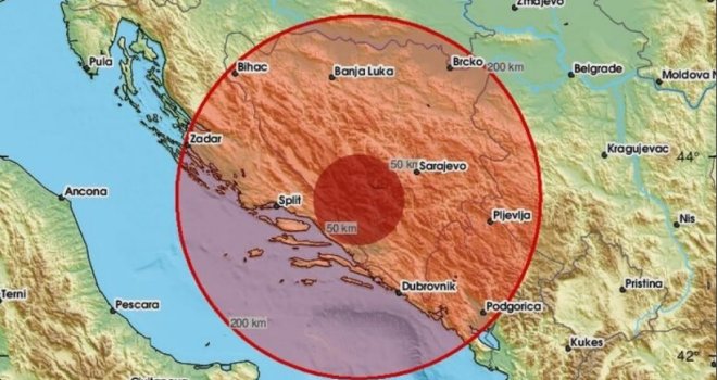 Zemljotres pogodio Bosnu i Hercegovinu, osjetilo se i na bh. moru!