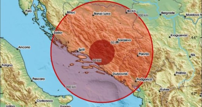 Zemljotres na granici BiH i Hrvatske: Nema podataka o jačini
