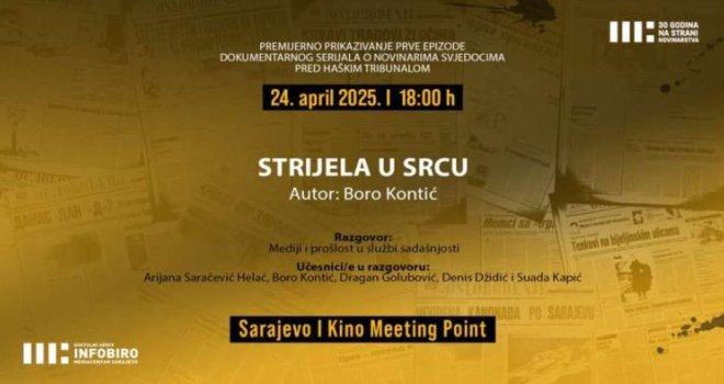 Premijerno prikazan dokumentarac 'Strijela u srcu' autora Bore Kontića