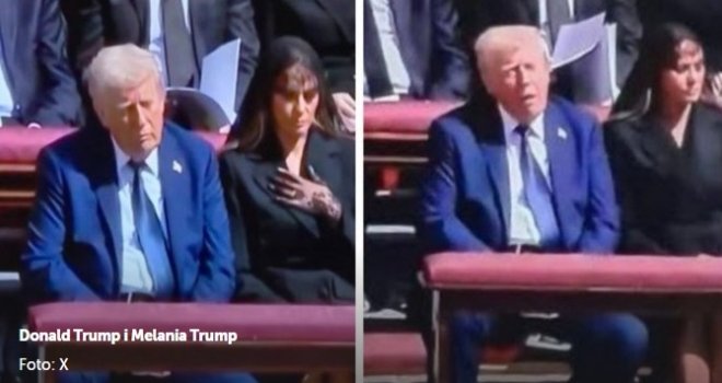 Trumpove fotografije i snimci sa sahrane pape Franje rasplamsale društvene mreže: Šta to radi pored Melanije?!