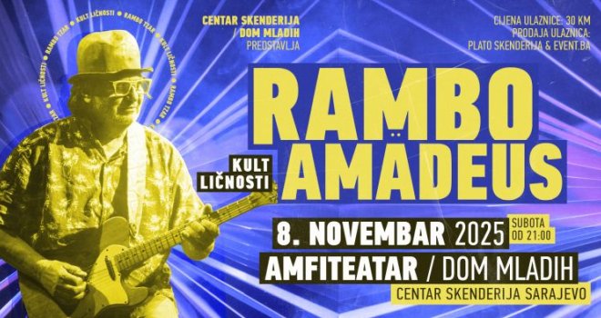 Ulaznice za koncert Ramba Amadeusa u Sarajevu su skoro rasprodane!