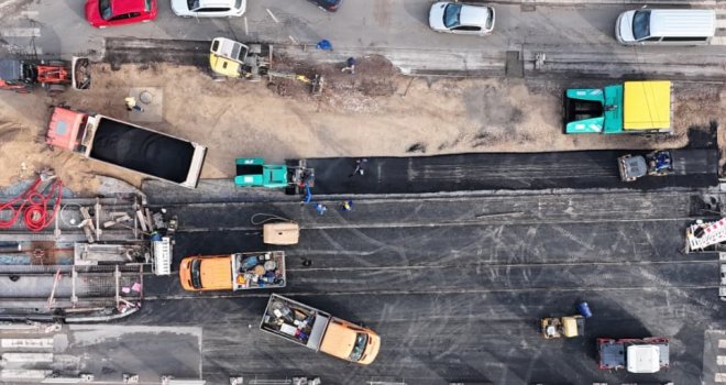 Pogledajte kako teku radovi na pruzi do Hrasnice: Sutra se otvara jedna raskrsnica