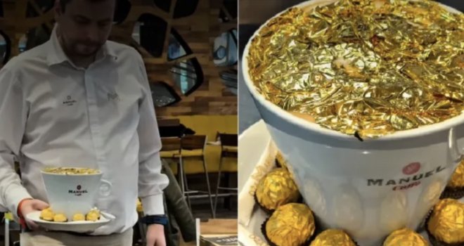 Luksuzna kafica u centru grada: Restoran u Sarajevu služi cappuccino sa zlatom vrijedan 100 KM