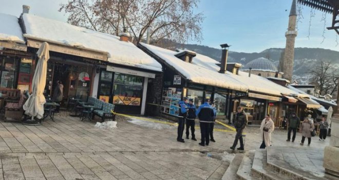 Strava na Baščaršiji: Dvoje pod policijskom kontrolom, treća osoba u bijegu