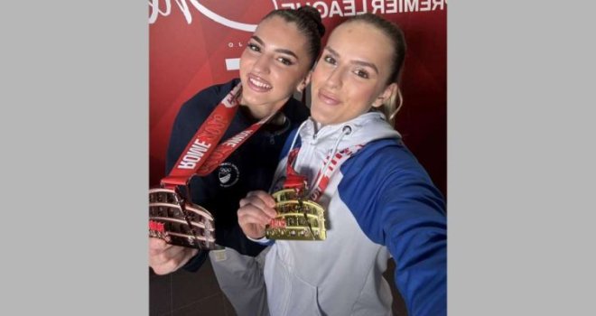 Sestre Nejra i Emina Sipović ostvarile izvanredan rezultat na Svjetskoj karate Premijer ligi u Rimu
