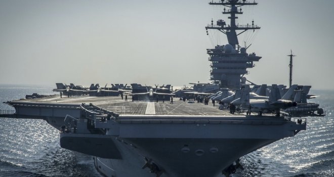 Američki nosač aviona Gerald R. Ford uplovio u Split