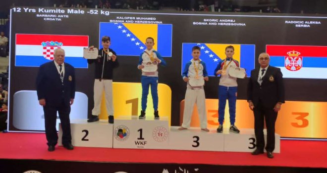 Mladi bh. karatista prvak Balkana: Muhamed Kaloper (12) iz Goražda osvojio zlato u Istanbulu 