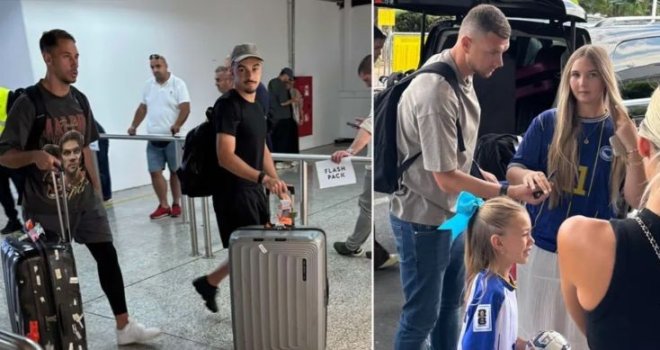 Dio Zmajeva već stigao u Sarajevo, među njima i Edin Džeko: Na aerodromu ih okupirali navijači