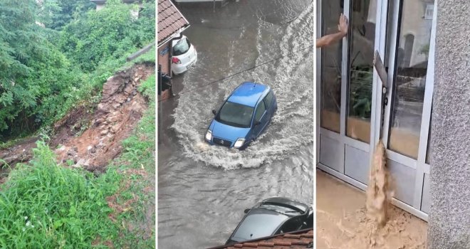 Nevrijeme napravilo haos u Zvorniku: Voda poplavila saobraćajnice, pokrenuta klizišta