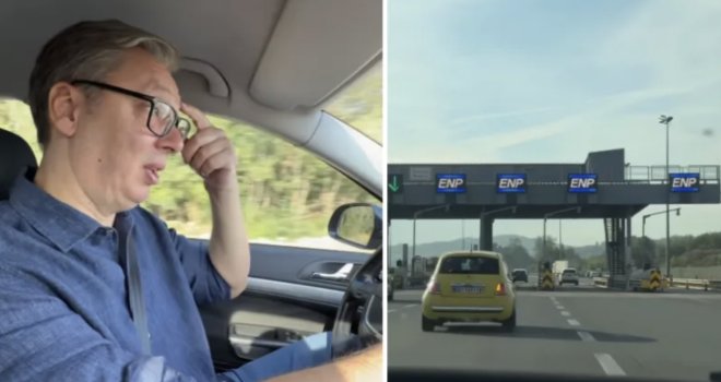 Vučić ponovo 'cirkusa': Objavio snimak kako sam vozi kola i pjevuši Tomu Zdravkovića