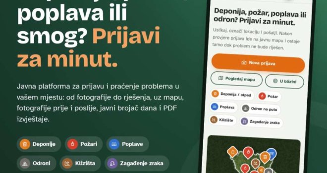 Od divljih deponija do smoga: Građani BiH sada mogu prijaviti probleme jednim klikom
