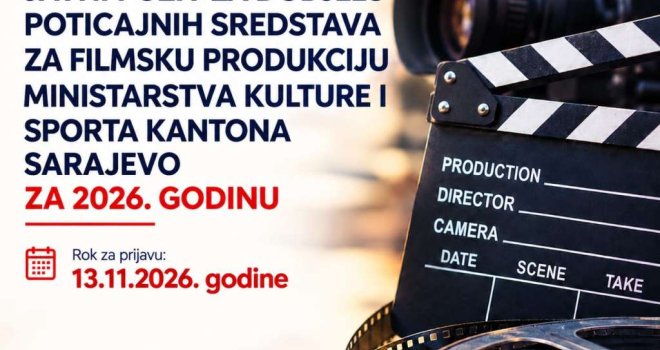 Sarajevo je grad filma: Milion KM za filmsku produkciju, nastavljamo graditi sistem koji donosi rezultate